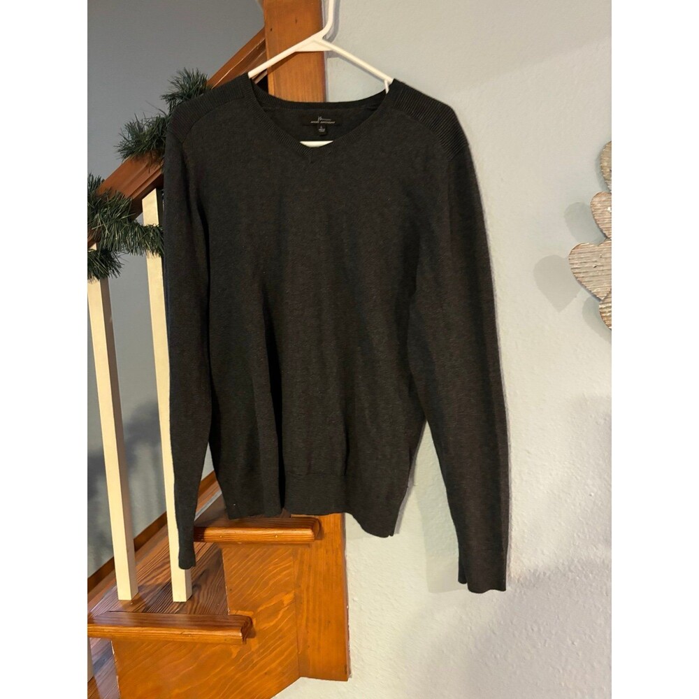 Marc Anthony large men’s sweater cashmere cotton blend gray